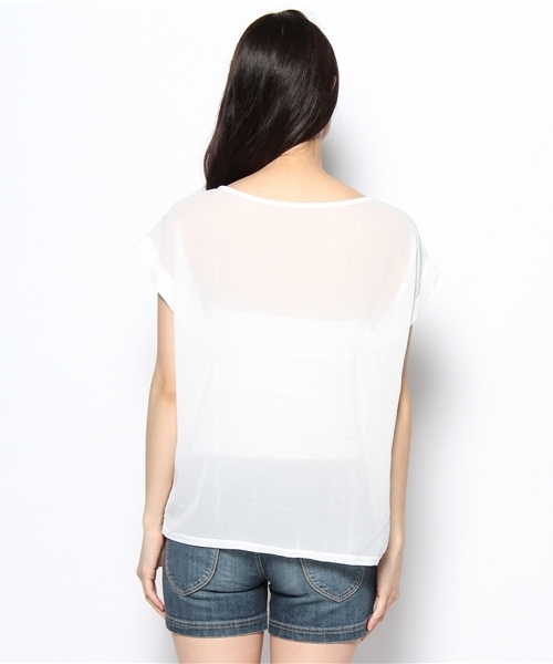 WEGO(ウィゴー)の「WEGO/シフォン切替風景プリントTee(S)(Tシャツ/カットソー・レディース・その他1/その他2/その他3/その他4/その他5・FREE)」の8枚目の写真
