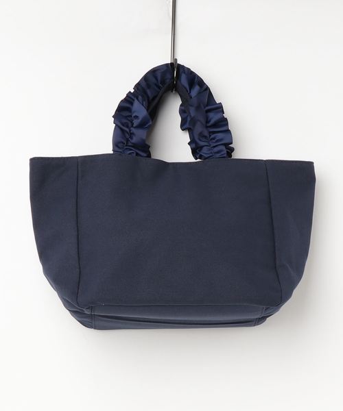 KOBE LETTUCE（コウベレタス）の「[A4サイズ]ボリューミーフリルハンドルキャンバストートバッグ＊BAG/鞄/手提げ/レディース[B1180]神戸レタス（トートバッグ・レディース・ライトグレー/ブラック/ネイビー/アイボリー・FREE）」の10枚目の写真