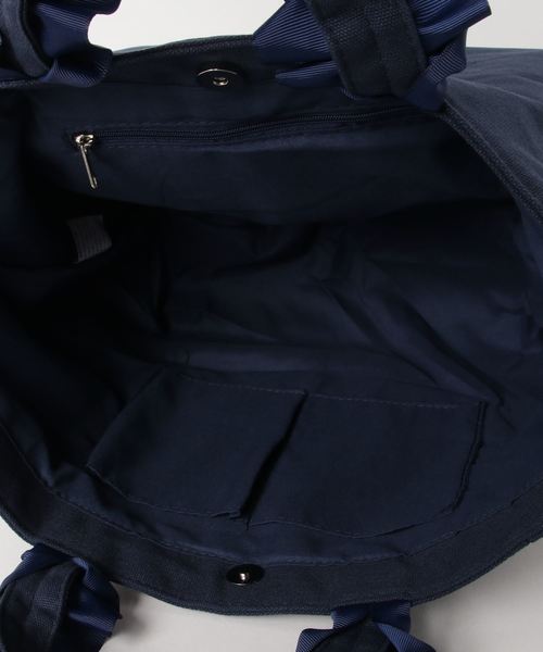 KOBE LETTUCE（コウベレタス）の「[A4サイズ]ボリューミーフリルハンドルキャンバストートバッグ＊BAG/鞄/手提げ/レディース[B1180]神戸レタス（トートバッグ・レディース・ライトグレー/ブラック/ネイビー/アイボリー・FREE）」の7枚目の写真