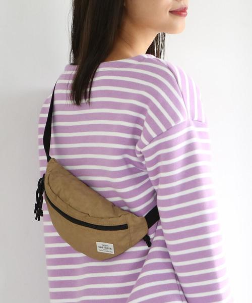 coen(コーエン)の「【新色登場】ワッシャー ウエストポーチ(ボディバッグ/ウエストポーチ・レディース・ベージュ/オレンジ/ブラック/ライラック/ホワイト・FREE)」の4枚目の写真