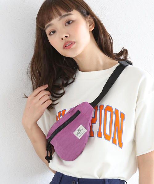 coen(コーエン)の「【新色登場】ワッシャー ウエストポーチ(ボディバッグ/ウエストポーチ・レディース・ベージュ/オレンジ/ブラック/ライラック/ホワイト・FREE)」の5枚目の写真