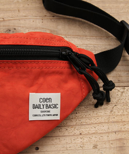 coen(コーエン)の「【新色登場】ワッシャー ウエストポーチ(ボディバッグ/ウエストポーチ・レディース・ベージュ/オレンジ/ブラック/ライラック/ホワイト・FREE)」の6枚目の写真