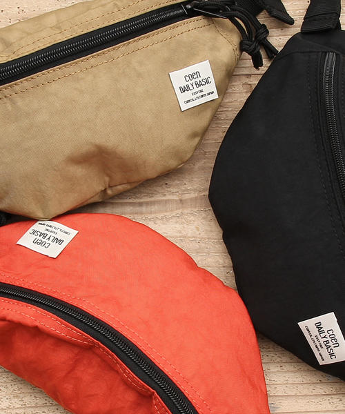 coen(コーエン)の「【新色登場】ワッシャー ウエストポーチ(ボディバッグ/ウエストポーチ・レディース・ベージュ/オレンジ/ブラック/ライラック/ホワイト・FREE)」の10枚目の写真