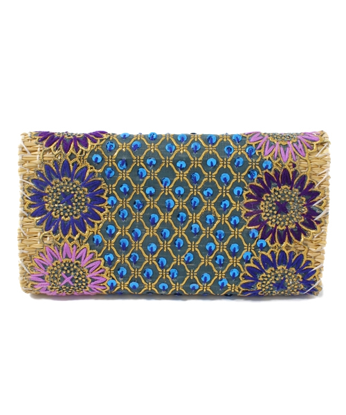 And A（アンドエー）の「ビニールクロスクラッチ（クラッチバッグ・レディース・ブラウン/パープル・FREE）」の5枚目の写真