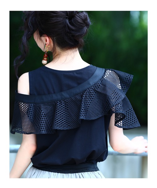 cawaii（カワイイ）の「この夏外せない。絶対的人気のアシンメトリーカットソートップス（Tシャツ/カットソー・レディース・ブラック/ホワイト・M/XL）」の19枚目の写真