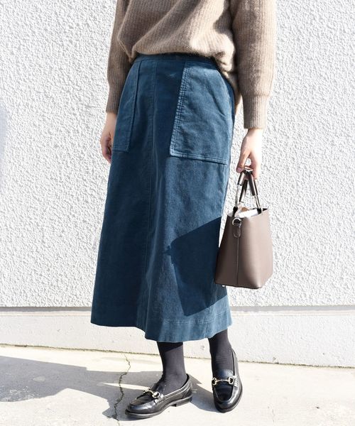 liflattie ships(リフラティ シップス)の「liflattie ships:コーデュロイスカート pink・green◇(スカート・レディース・グリーン/ピンク・SMALL/MEDIUM)」の2枚目の写真