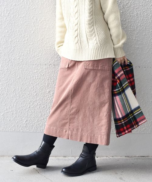 liflattie ships(リフラティ シップス)の「liflattie ships:コーデュロイスカート pink・green◇(スカート・レディース・グリーン/ピンク・SMALL/MEDIUM)」の12枚目の写真