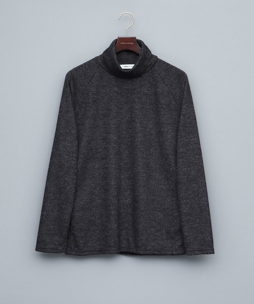 EMMA CLOTHES（エマクローズ）の「ハイネックショートモヘア ラグランスリーブニットソー（ニット/セーター・メンズ・ホワイト/ブラック/ベージュ/パープル/チャコール/ブラウン・FREE）」の7枚目の写真