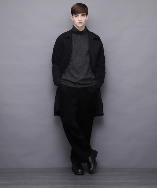 EMMA CLOTHES（エマクローズ）の「ハイネックショートモヘア ラグランスリーブニットソー（ニット/セーター・メンズ・ホワイト/ブラック/ベージュ/パープル/チャコール/ブラウン・FREE）」の21枚目の写真