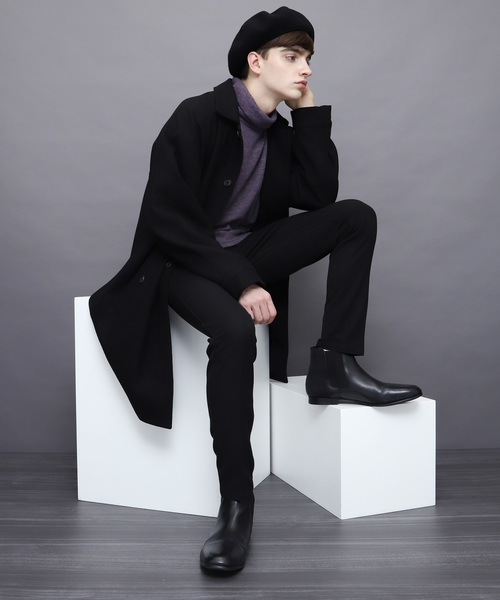 EMMA CLOTHES（エマクローズ）の「ハイネックショートモヘア ラグランスリーブニットソー（ニット/セーター・メンズ・ホワイト/ブラック/ベージュ/パープル/チャコール/ブラウン・FREE）」の13枚目の写真