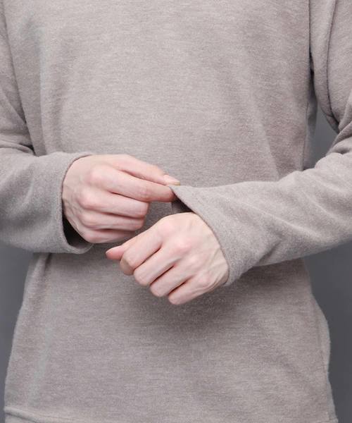 EMMA CLOTHES（エマクローズ）の「ハイネックショートモヘア ラグランスリーブニットソー（ニット/セーター・メンズ・ホワイト/ブラック/ベージュ/パープル/チャコール/ブラウン・FREE）」の12枚目の写真