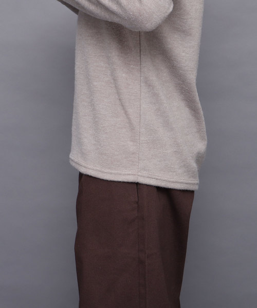 EMMA CLOTHES（エマクローズ）の「ハイネックショートモヘア ラグランスリーブニットソー（ニット/セーター・メンズ・ホワイト/ブラック/ベージュ/パープル/チャコール/ブラウン・FREE）」の10枚目の写真