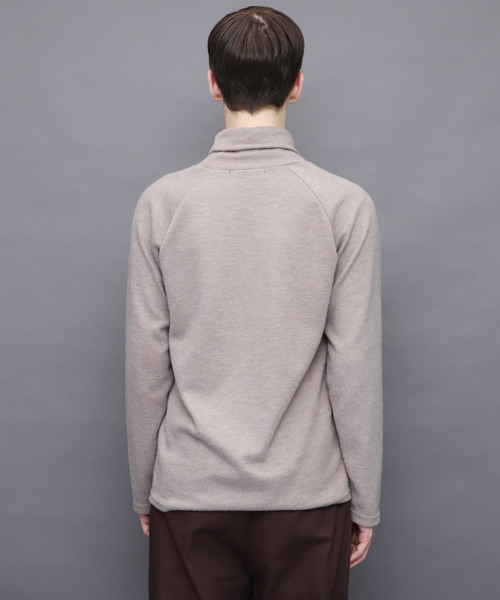 EMMA CLOTHES（エマクローズ）の「ハイネックショートモヘア ラグランスリーブニットソー（ニット/セーター・メンズ・ホワイト/ブラック/ベージュ/パープル/チャコール/ブラウン・FREE）」の14枚目の写真