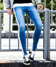 RATTLE TRAP | 【ハイパーストレッチスキニー】サイドラインデニム ジェギンス(デニムパンツ)