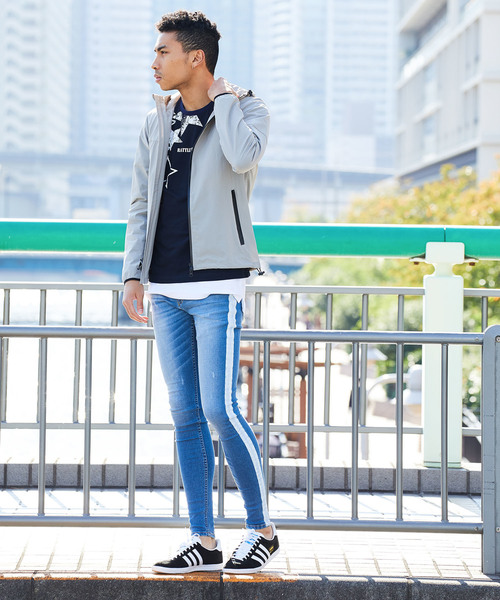 RATTLE TRAP（ラトルトラップ）の「【ハイパーストレッチスキニー】サイドラインデニム ジェギンス（デニムパンツ・メンズ・ブルー/ブラック・LL/SS/S/M/L）」の8枚目の写真