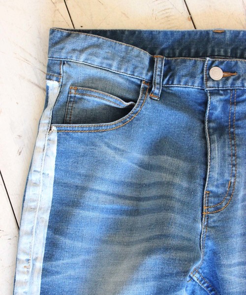 RATTLE TRAP（ラトルトラップ）の「【ハイパーストレッチスキニー】サイドラインデニム ジェギンス（デニムパンツ・メンズ・ブルー/ブラック・LL/SS/S/M/L）」の15枚目の写真