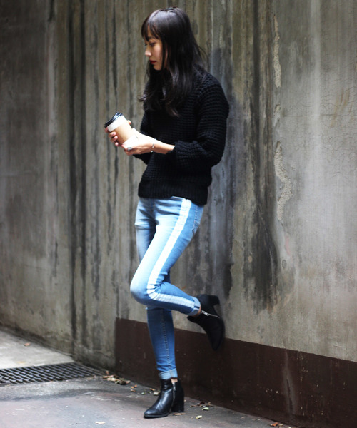 RATTLE TRAP（ラトルトラップ）の「【ハイパーストレッチスキニー】サイドラインデニム ジェギンス（デニムパンツ・メンズ・ブルー/ブラック・LL/SS/S/M/L）」の20枚目の写真