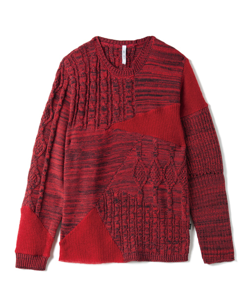 glamb(グラム)の「Travis knit(ニット/セーター・メンズ・グレー/レッド・1/2/3/4)」の3枚目の写真