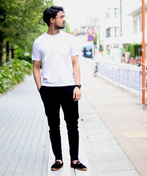 EDIFICE（エディフィス）の「シルケットテンジク クルーネック ポケット Tシャツ（Tシャツ/カットソー・メンズ・ホワイト/ブルー系その他/ブラウン系その他/ブラック・MEDIUM/LARGE/SMALL/X-LARGE）」の5枚目の写真