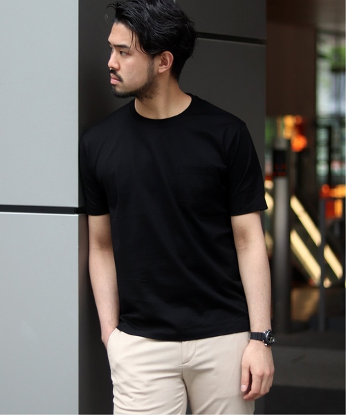 EDIFICE（エディフィス）の「シルケットテンジク クルーネック ポケット Tシャツ（Tシャツ/カットソー・メンズ・ホワイト/ブルー系その他/ブラウン系その他/ブラック・MEDIUM/LARGE/SMALL/X-LARGE）」の10枚目の写真