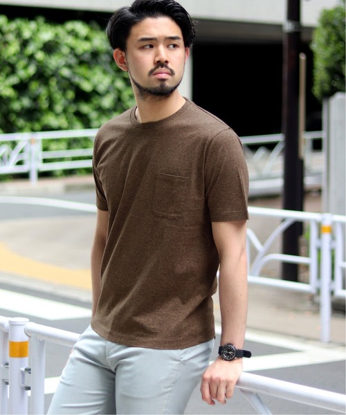 EDIFICE（エディフィス）の「シルケットテンジク クルーネック ポケット Tシャツ（Tシャツ/カットソー・メンズ・ホワイト/ブルー系その他/ブラウン系その他/ブラック・MEDIUM/LARGE/SMALL/X-LARGE）」の12枚目の写真