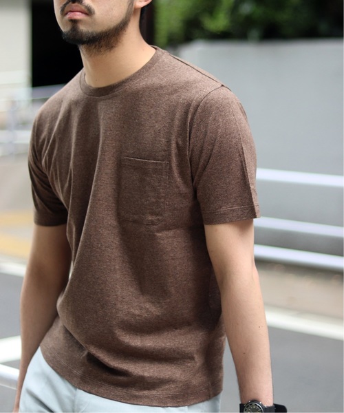 EDIFICE（エディフィス）の「シルケットテンジク クルーネック ポケット Tシャツ（Tシャツ/カットソー・メンズ・ホワイト/ブルー系その他/ブラウン系その他/ブラック・MEDIUM/LARGE/SMALL/X-LARGE）」の13枚目の写真