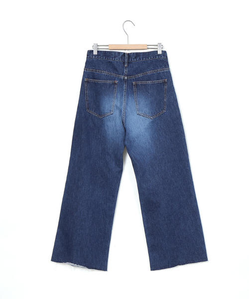 coen（コーエン）の「フレアデニムパンツ（フレイドヘムデニム / ネイビー）（デニムパンツ・レディース・ネイビー・MEDIUM/SMALL/LARGE）」の10枚目の写真