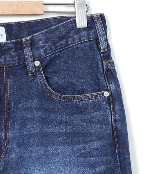 coen（コーエン）の「フレアデニムパンツ（フレイドヘムデニム / ネイビー）（デニムパンツ・レディース・ネイビー・MEDIUM/SMALL/LARGE）」の13枚目の写真