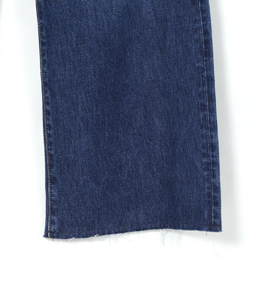 coen（コーエン）の「フレアデニムパンツ（フレイドヘムデニム / ネイビー）（デニムパンツ・レディース・ネイビー・MEDIUM/SMALL/LARGE）」の7枚目の写真