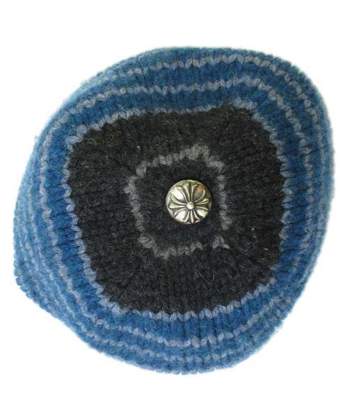 ブランド古着】レザーパッチビーニークロスボール付カシミヤキャップ