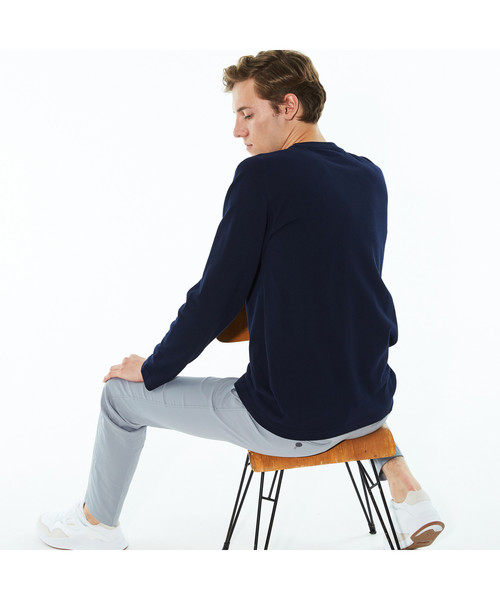 LACOSTE(ラコステ)の「鹿の子地ロングスリーブTシャツ(Tシャツ/カットソー・メンズ・ホワイト/ブラック/ネイビー・2/4/3/5)」の6枚目の写真