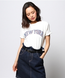 ROSE BUD | LCTT-141144 U.S.A CITY PRINT C/N S/S-T (Tシャツ/カットソー)