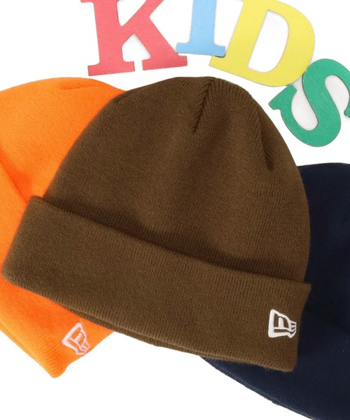 NEW ERA（ニューエラ）の「ニューエラ キッズ ニット帽 カフ NEW ERA KIDS（ニットキャップ/ビーニー・キッズ・ブラック/ブラック×ブルー/ブラック×ブラック/ブラック×ゴールド/ブラック×シルバー/ブラック×ホワイト/ベージュ/ライトピンク/ネイビー/イエロー/オレンジ/ブラウン・FREE）」の7枚目の写真