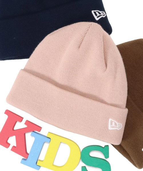 NEW ERA（ニューエラ）の「ニューエラ キッズ ニット帽 カフ NEW ERA KIDS（ニットキャップ/ビーニー・キッズ・ブラック/ブラック×ブルー/ブラック×ブラック/ブラック×ゴールド/ブラック×シルバー/ブラック×ホワイト/ベージュ/ライトピンク/ネイビー/イエロー/オレンジ/ブラウン・FREE）」の11枚目の写真
