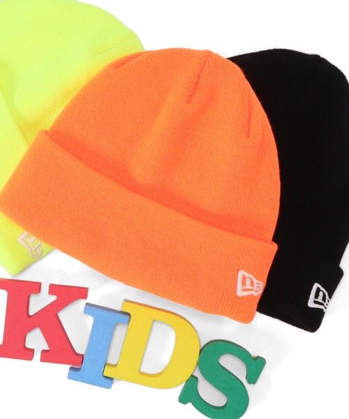 NEW ERA（ニューエラ）の「ニューエラ キッズ ニット帽 カフ NEW ERA KIDS（ニットキャップ/ビーニー・キッズ・ブラック/ブラック×ブルー/ブラック×ブラック/ブラック×ゴールド/ブラック×シルバー/ブラック×ホワイト/ベージュ/ライトピンク/ネイビー/イエロー/オレンジ/ブラウン・FREE）」の12枚目の写真