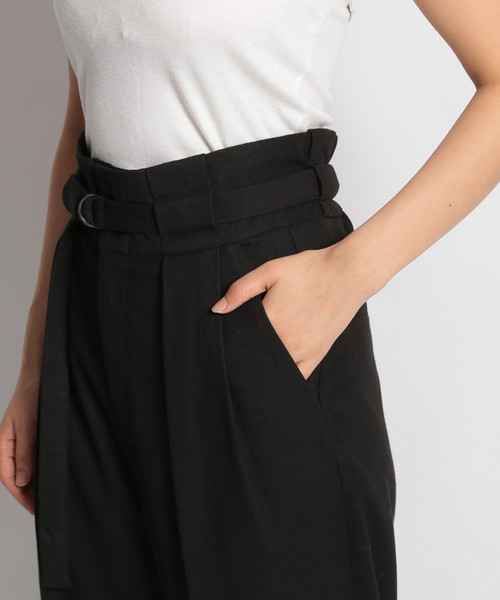 niko and...（ニコアンド）の「TR起毛ハイウエストタックパンツ（その他パンツ・レディース・ブラック/キャメル/チャコール/オフホワイト・MEDIUM/LARGE）」の10枚目の写真