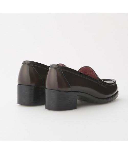 美品❣️HARUTA ヒールアップローファー コインローファー 23.0 ブラック レディース 【HARUTA】 ハルタ LOAFER ヒールアップローファー
