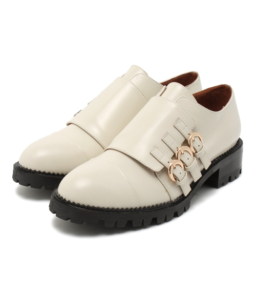 (JEFFREY CAMPBELL FOR ROSE BUD)ST 9086-65 CHUNK SOLE BELTED OXFORD