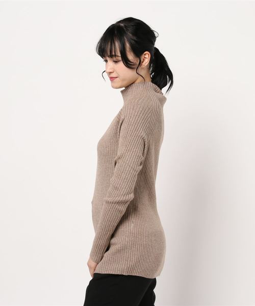 GeeRA(ジーラ)の「ストレッチリブハイネックニット(ニット/セーター・レディース・ベージュ/ブラック/アイボリー・X-LARGE/LARGE/MEDIUM)」の14枚目の写真