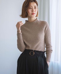 ストレッチリブハイネックニット