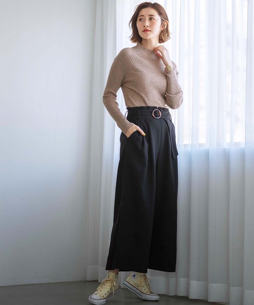 GeeRA(ジーラ)の「ストレッチリブハイネックニット(ニット/セーター・レディース・ベージュ/ブラック/アイボリー・X-LARGE/LARGE/MEDIUM)」の10枚目の写真
