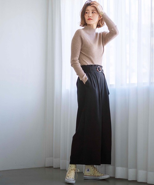 GeeRA(ジーラ)の「ストレッチリブハイネックニット(ニット/セーター・レディース・ベージュ/ブラック/アイボリー・X-LARGE/LARGE/MEDIUM)」の11枚目の写真
