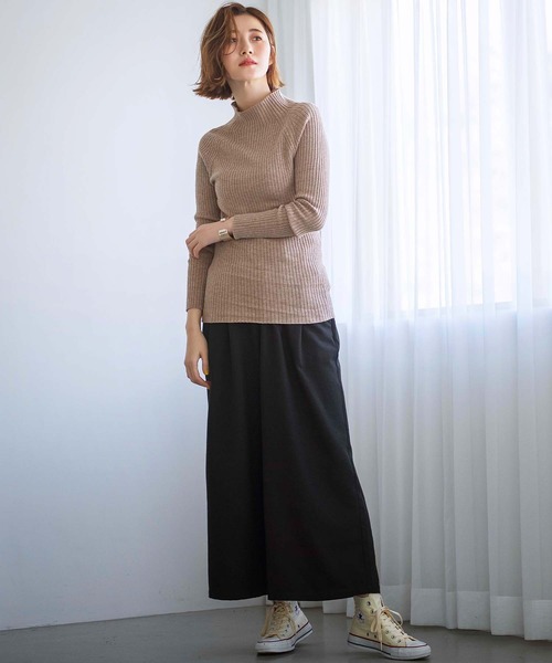 GeeRA(ジーラ)の「ストレッチリブハイネックニット(ニット/セーター・レディース・ベージュ/ブラック/アイボリー・X-LARGE/LARGE/MEDIUM)」の13枚目の写真