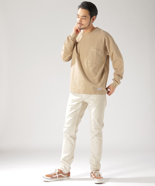 BAYFLOW（ベイフロー）の「10OZワイドL/S TEE（Tシャツ/カットソー・メンズ・ホワイト/ベージュ/ネイビー/オレンジ・SMALL/MEDIUM/LARGE）」の11枚目の写真