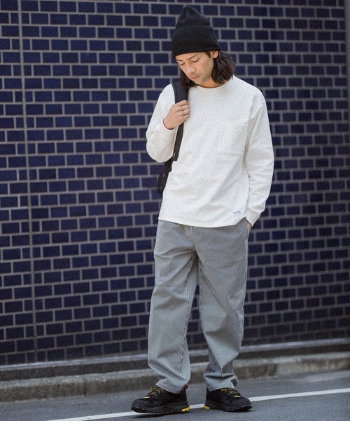 BAYFLOW（ベイフロー）の「10OZワイドL/S TEE（Tシャツ/カットソー・メンズ・ホワイト/ベージュ/ネイビー/オレンジ・SMALL/MEDIUM/LARGE）」の8枚目の写真