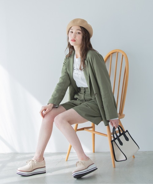 Heather（ヘザー）の「アサコンバミューダショートパンツ　874293（その他パンツ・レディース・ブラウン/ライトベージュ/グリーン系その他・FREE）」の18枚目の写真