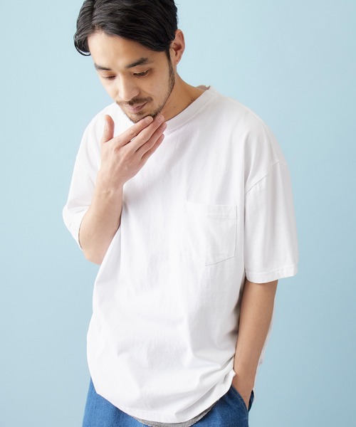 MONO-MART（モノマート）の「レイヤード オーバーサイズ 半袖Tシャツ タンクトップ(アンサンブル) 半袖カットソー+ワッフルタンクトップ 2枚セット（タンクトップ・メンズ・ホワイト/ブラック/ブラウン/ベージュ/オリーブ/チャコール・S/M/L）」の8枚目の写真