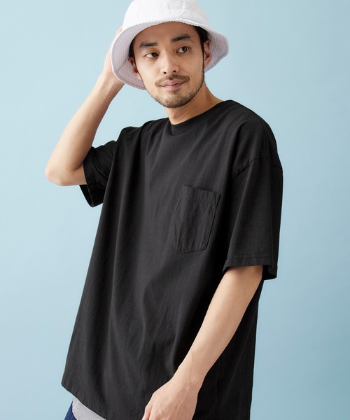 MONO-MART（モノマート）の「レイヤード オーバーサイズ 半袖Tシャツ タンクトップ(アンサンブル) 半袖カットソー+ワッフルタンクトップ 2枚セット（タンクトップ・メンズ・ホワイト/ブラック/ブラウン/ベージュ/オリーブ/チャコール・S/M/L）」の9枚目の写真