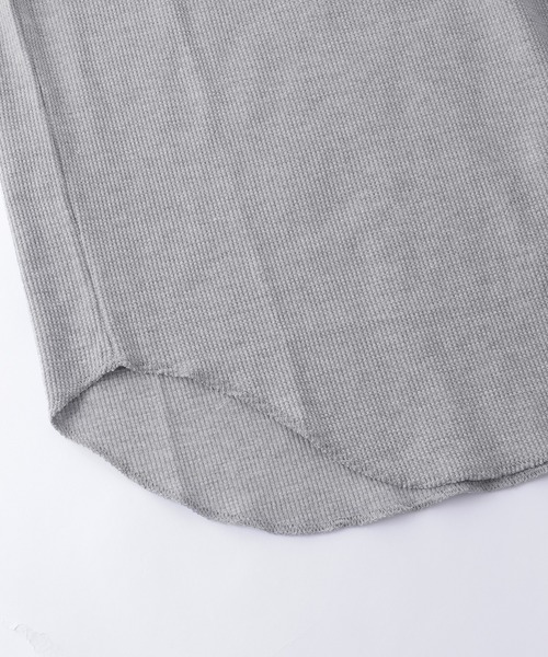 MONO-MART（モノマート）の「レイヤード オーバーサイズ 半袖Tシャツ タンクトップ(アンサンブル) 半袖カットソー+ワッフルタンクトップ 2枚セット（タンクトップ・メンズ・ホワイト/ブラック/ブラウン/ベージュ/オリーブ/チャコール・S/M/L）」の21枚目の写真