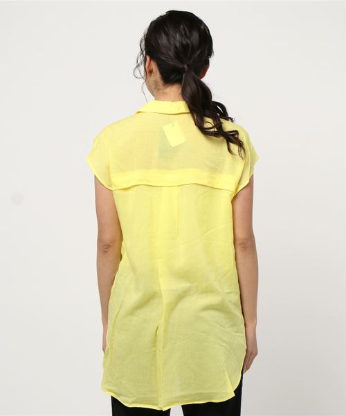 miniyu（ミニュウ）の「munich/スキッパーシャツブラウス（シャツ/ブラウス・レディース・イエロー・ONE SIZE）」の3枚目の写真